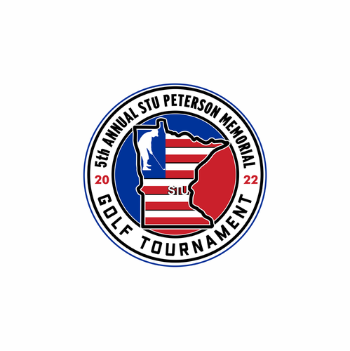 American flag logo with the title 'Golf Logo'