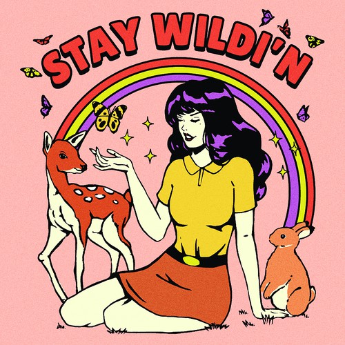 Comic t-shirt with the title 'STAY WILDI'N'