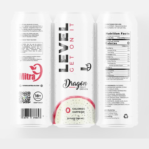 Minimalist label with the title 'Level product label design'