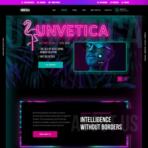 Flamingo design with the title 'Existing Creative Agency Needs Website Update'