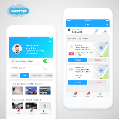 Handyman design with the title 'A Handyman App'