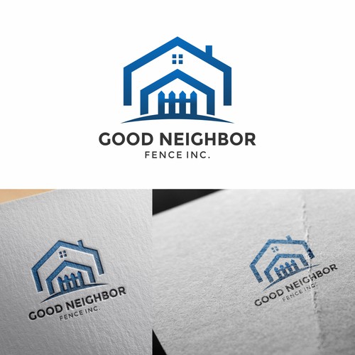 Fence design with the title 'Good Neighbor Logo'