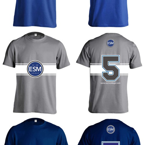 Line art t-shirt with the title 'Logo on the middle of t-shirt concept for high school students'