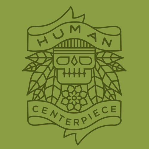 Artist design with the title 'Human Centerpiece.'