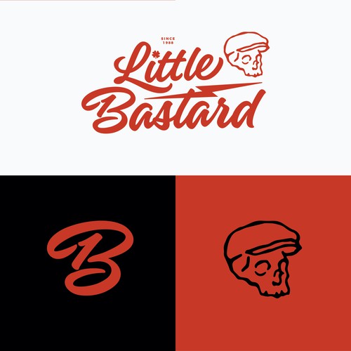 Rebel logo with the title 'Little Bastard logo'