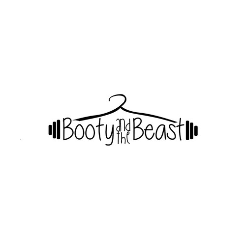 Shopping cart logo with the title 'Logo design for "Booty and the Beast"'