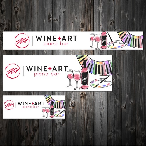 Piano design with the title 'Bar banners'