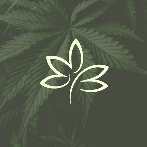 Cannabis leaf logo with the title 'Cannabis Logo'