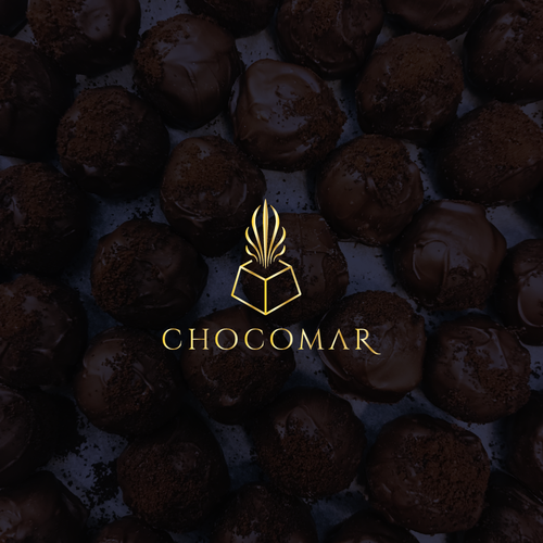 Chocolate bar logo with the title 'Luxury Chocolate Brand'