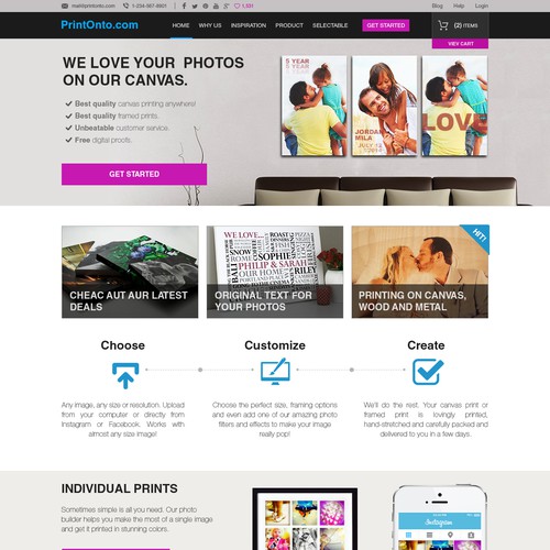 Clear website with the title 'Home page'