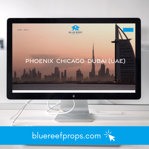 Dubai design with the title 'Blue Reef Properties - Property Development Website'