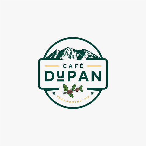 Vintage modern logo with the title 'Café DuPAN Logo'