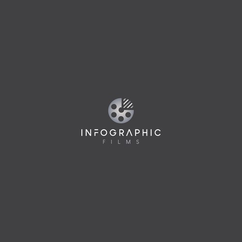 Cinema logo with the title 'Logo design for Infographics Films'