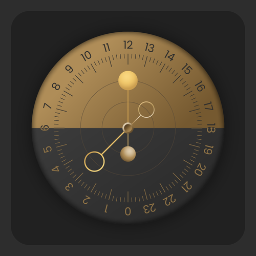 Clock design with the title 'Moontime Clock Graphic'