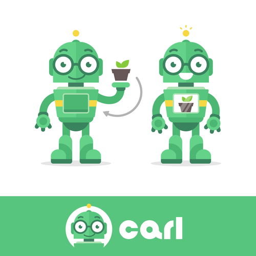 green robot logo