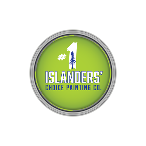 Number 1 logo with the title 'Simple and familiar concept logo for a Canadian painting business'