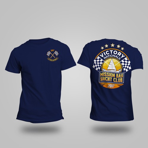 Yacht club design with the title 'T-Shirt for Nationals Sailboat Regatta'