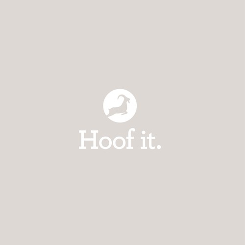 Leather design with the title 'Hoof it.'