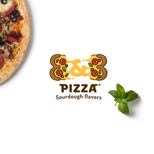 Basil logo with the title 'Logo For Pizza Shop'