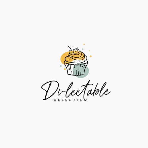 Cupcake design with the title 'Logo design for Desserts Company'