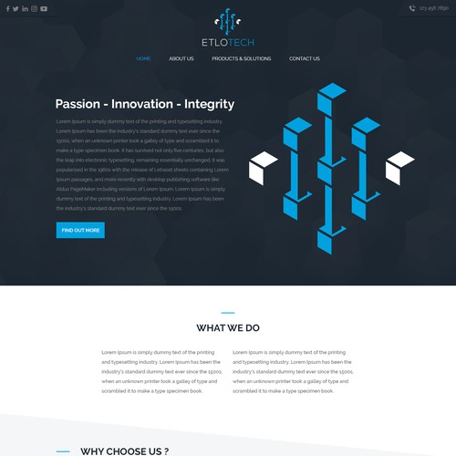 IT website with the title 'Information Technology'