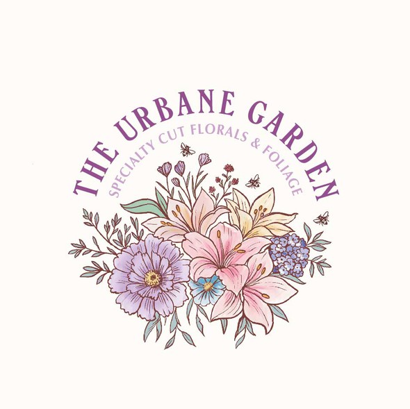 Bouquet design with the title 'The Urbane Garden'