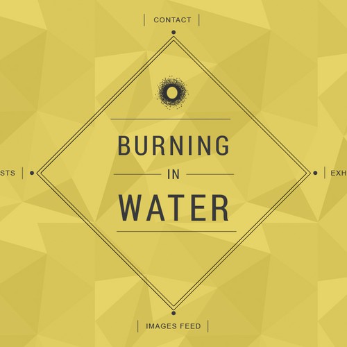 Single page website with the title 'Website Design for Burning in Water - Contemporary Art Trust'