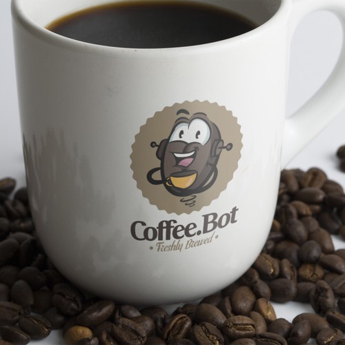Bot logo with the title 'Logo Design for Coffee.Bot'