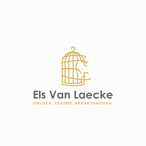 Cage logo with the title 'Logo Design for Els Van Laecke'