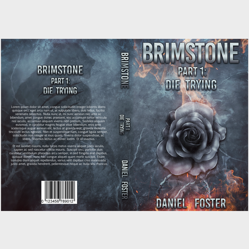 Rose book cover with the title 'Brimstone'