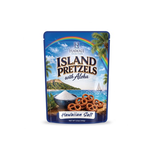 Snack packaging with the title 'Standing Pouch Design'