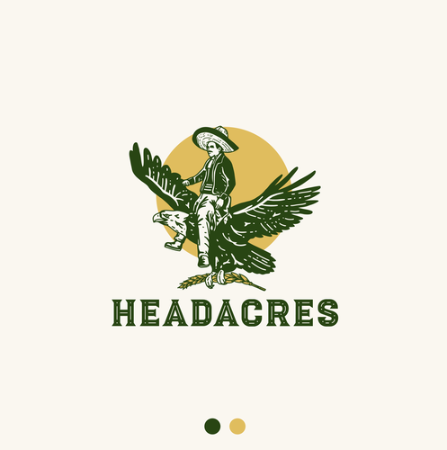 Sombrero design with the title 'Logo for Headacres ~ family grain farm '