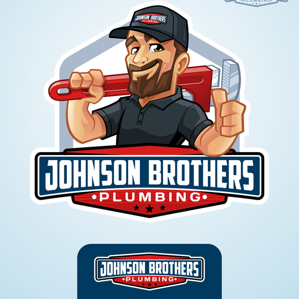 Character brand with the title 'Johnson Brothers Plumbing'