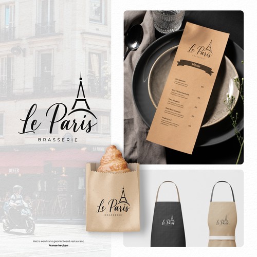 Apron design with the title 'Logo concept for Brasserie'