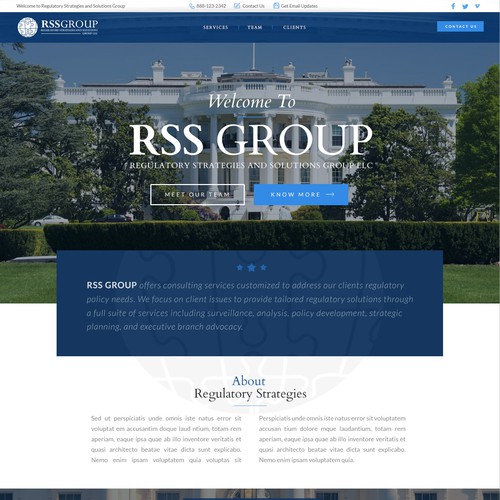 Contemporary website with the title 'Website Design for Consulting Company'