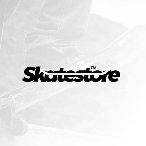 Skating logo with the title 'Skatestore'