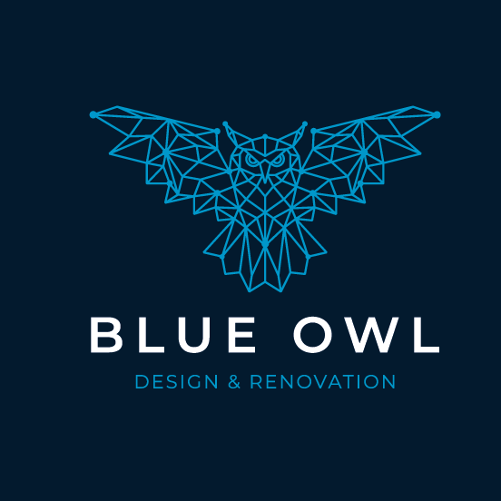 Structural design with the title 'Blue Owl Design and Renovation.'