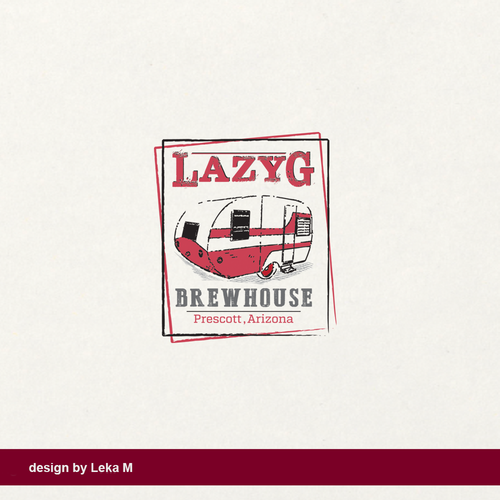 Trailer logo with the title 'Lazy G Brewhouse'