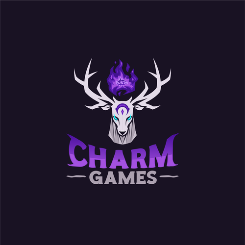 Third eye design with the title 'Charm Games'