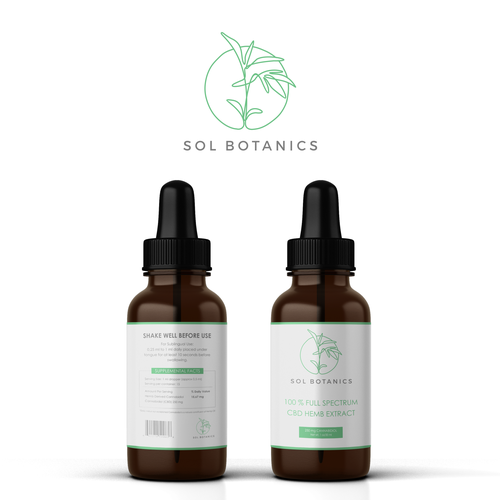 Hemp brand with the title 'abtrack logo concept for SOL BITANICS'