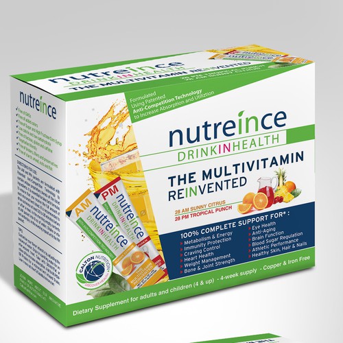 Box label with the title 'box for multivitamin'