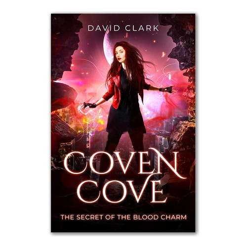 Urban fantasy book cover with the title 'Book cover design'