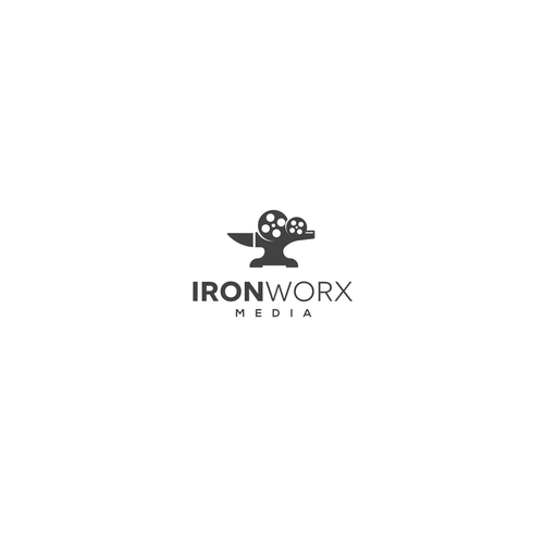 Movie logo with the title 'Iron Worx media '