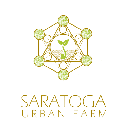 Agricultural design with the title 'Original and geometric logo for an urban farmhouse'