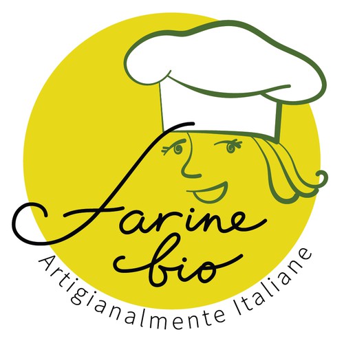 Bakery brand with the title 'Bold logo concept for organic flour shop.'