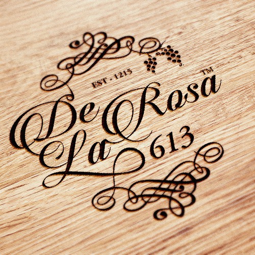 Grape logo with the title 'Vinary De la Rosa'