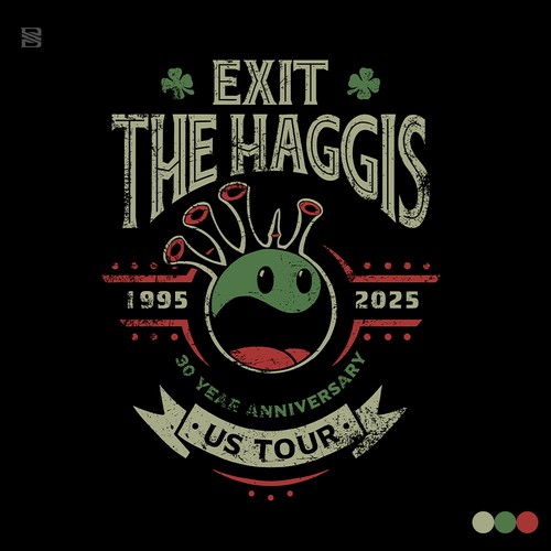 Band t-shirt with the title 'Exit The Haggis - US Tour'