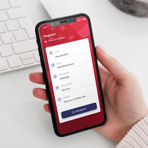 Vote design with the title 'Vote4Fit App Design'