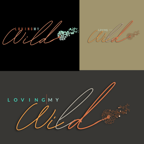 Coral design with the title 'Logo for an inspirational podcaster'