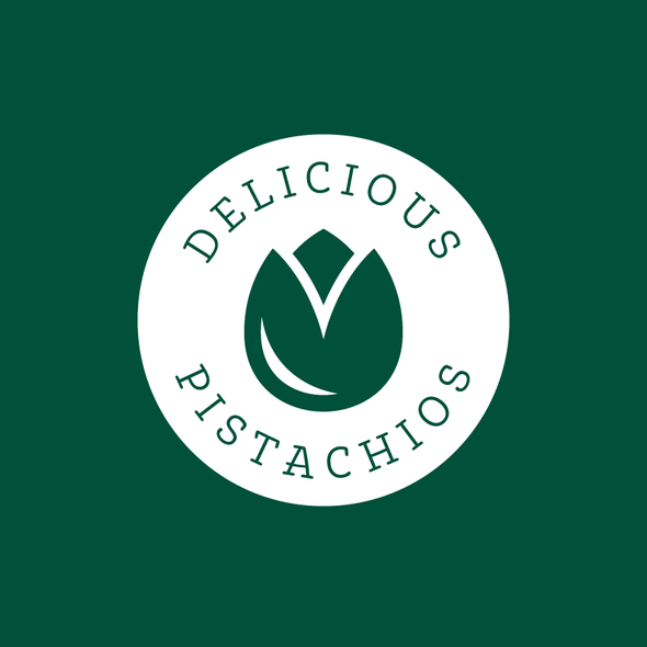 Creative logo with the title 'Unique and powerful logo for a pistachio brand'